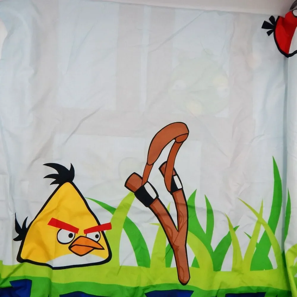 Angry Birds Microfiber Shower Curtain 72 Inch Jay Franco Blue